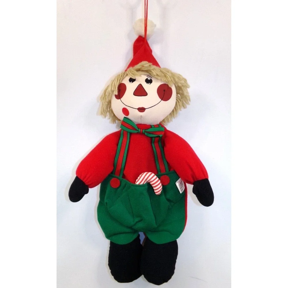 Santas Best Hang 'n Stuff Christmas Stocking Raggedy Doll Vintage Rennoc
